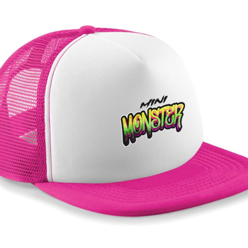 Casquette mini monster rose enfant