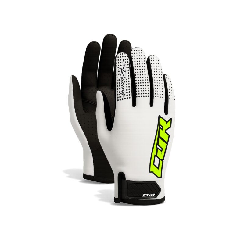 Gants Blanc/Jaune fluo Adulte