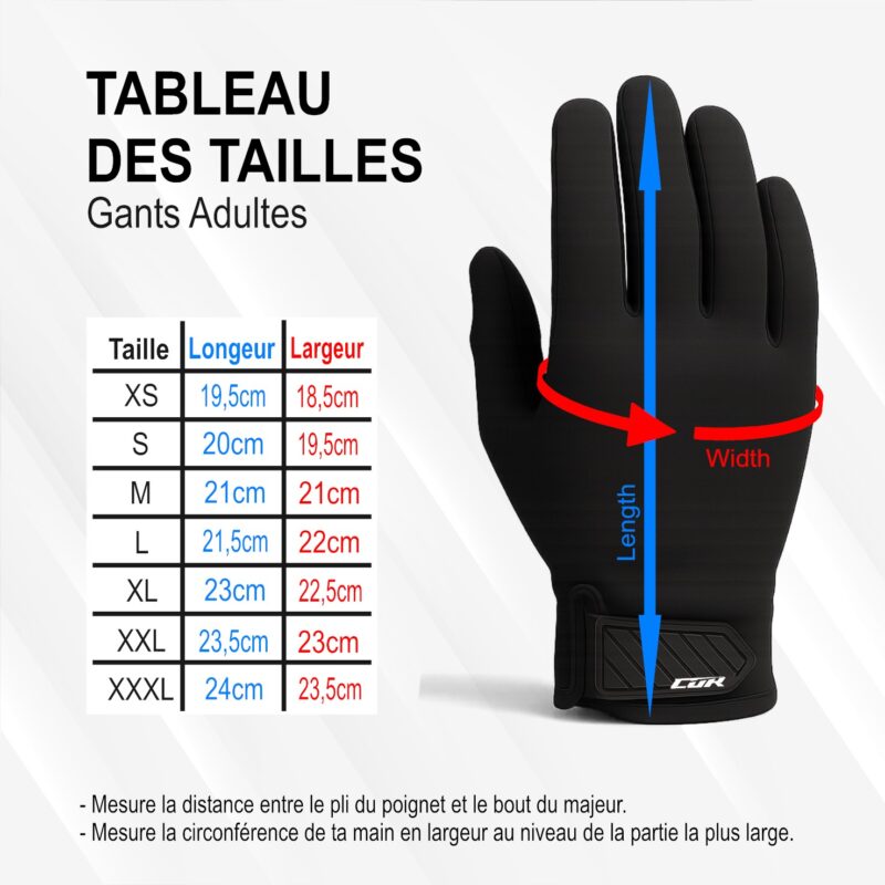 Gants Noir Adulte