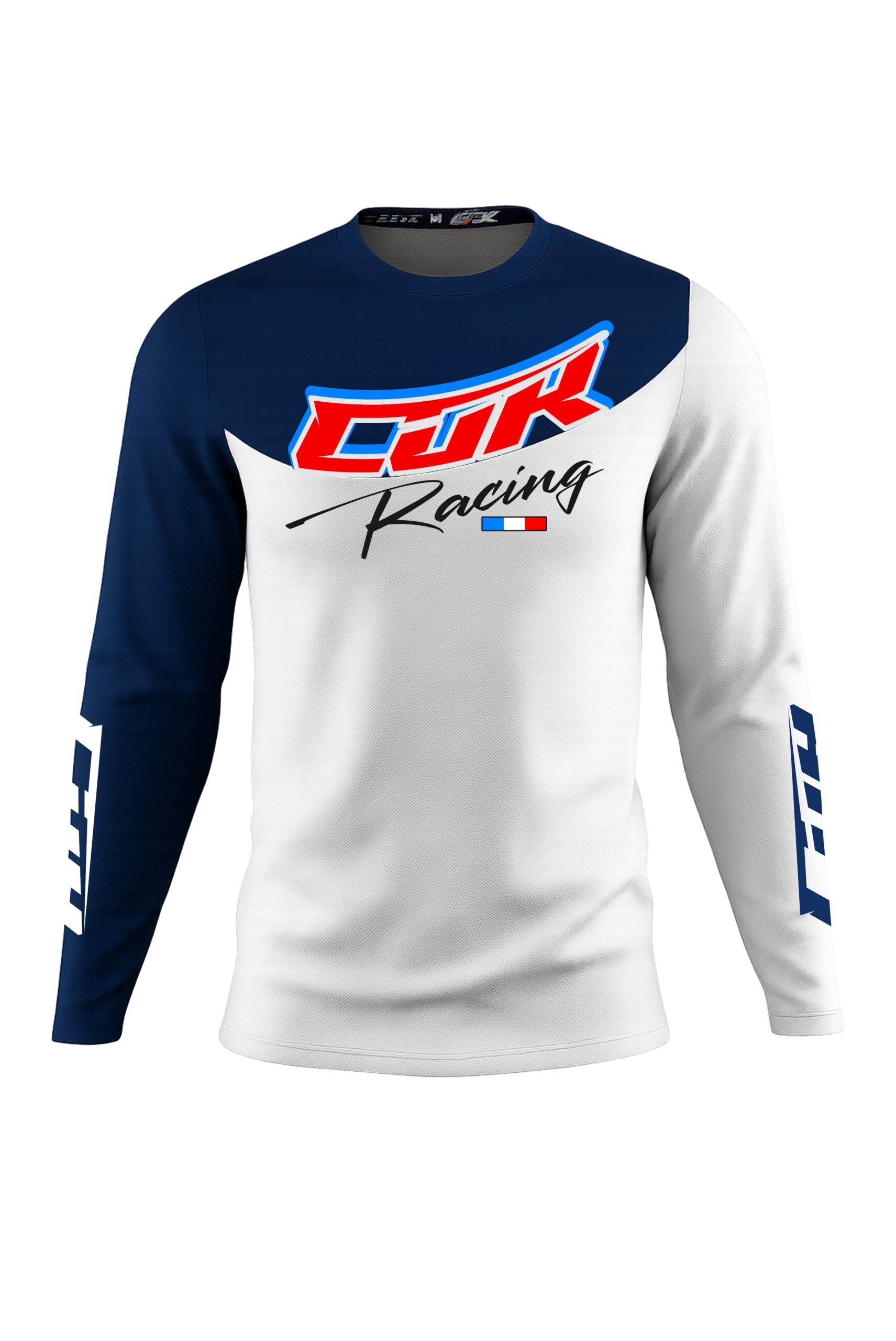 Maillot RACING bleu marine blanc – Image 4