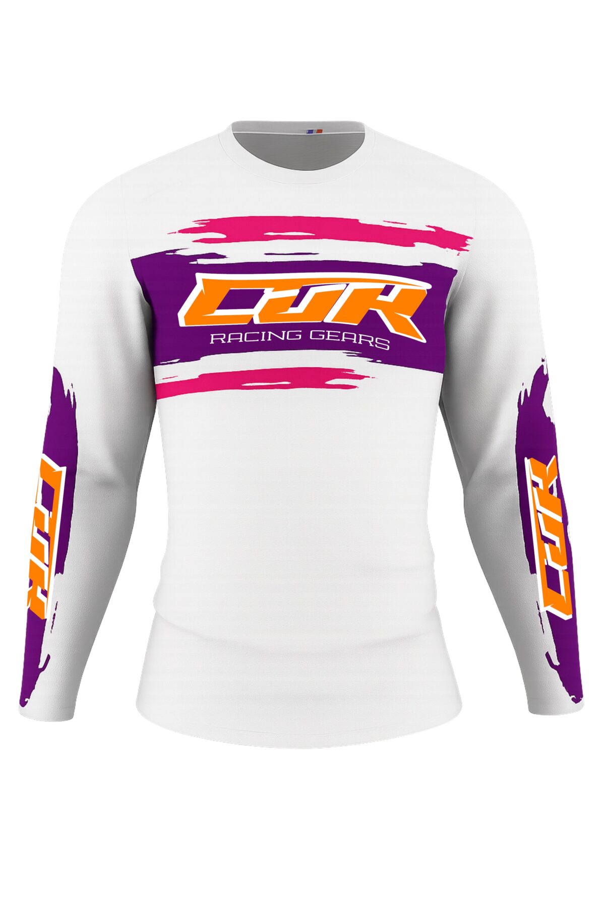 Maillot CRYPTO blanc violet rose orange – Image 3