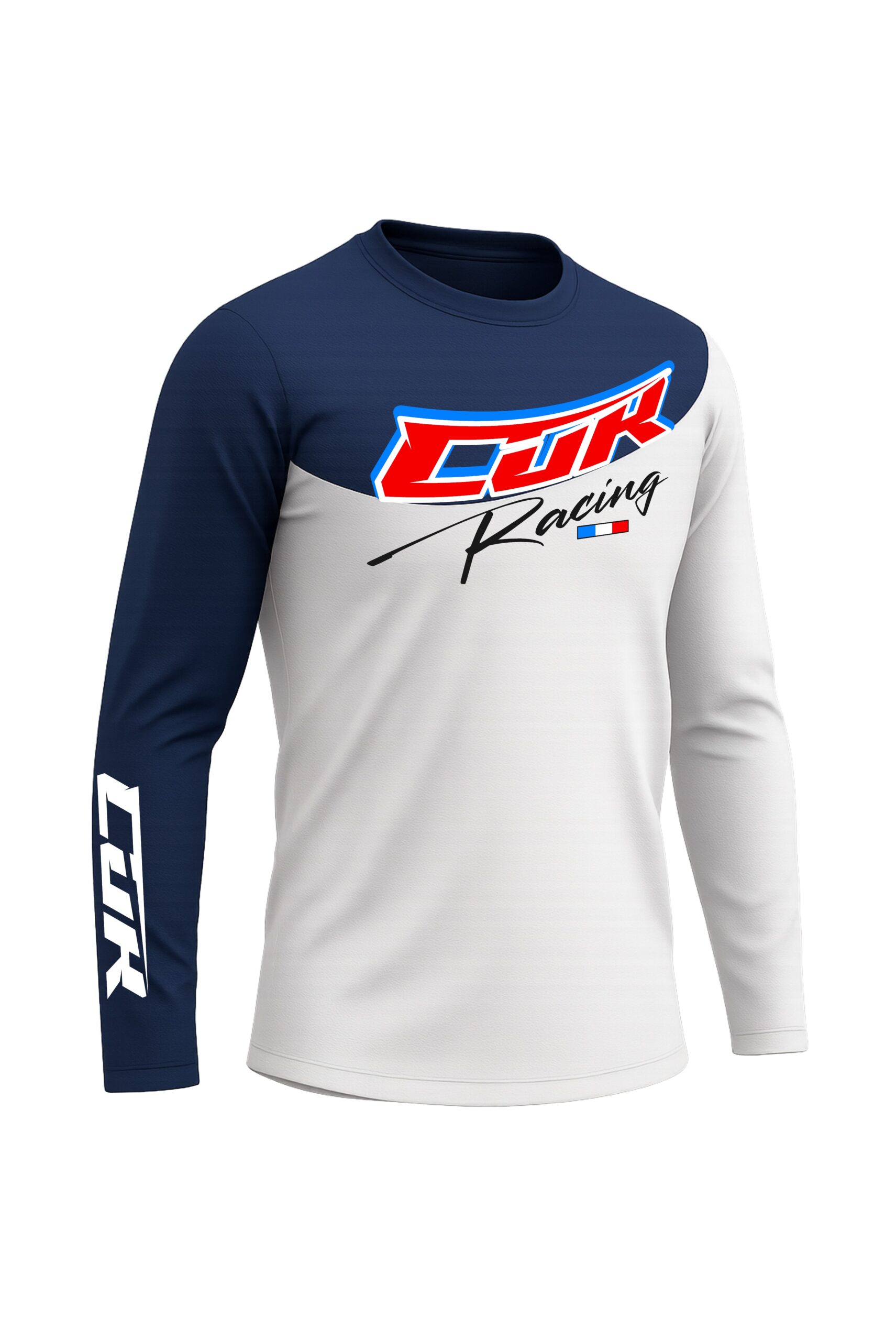 Maillot RACING bleu marine blanc – Image 5
