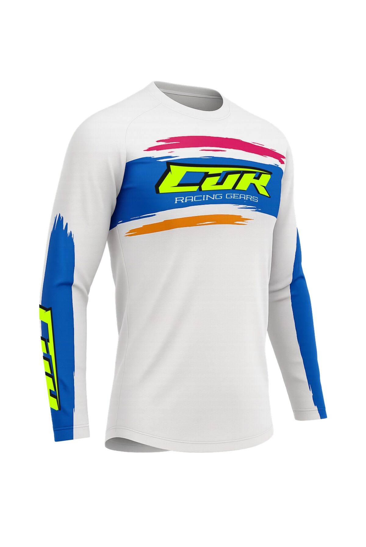 Maillot CRYPTO blanc bleu rose orange – Image 5