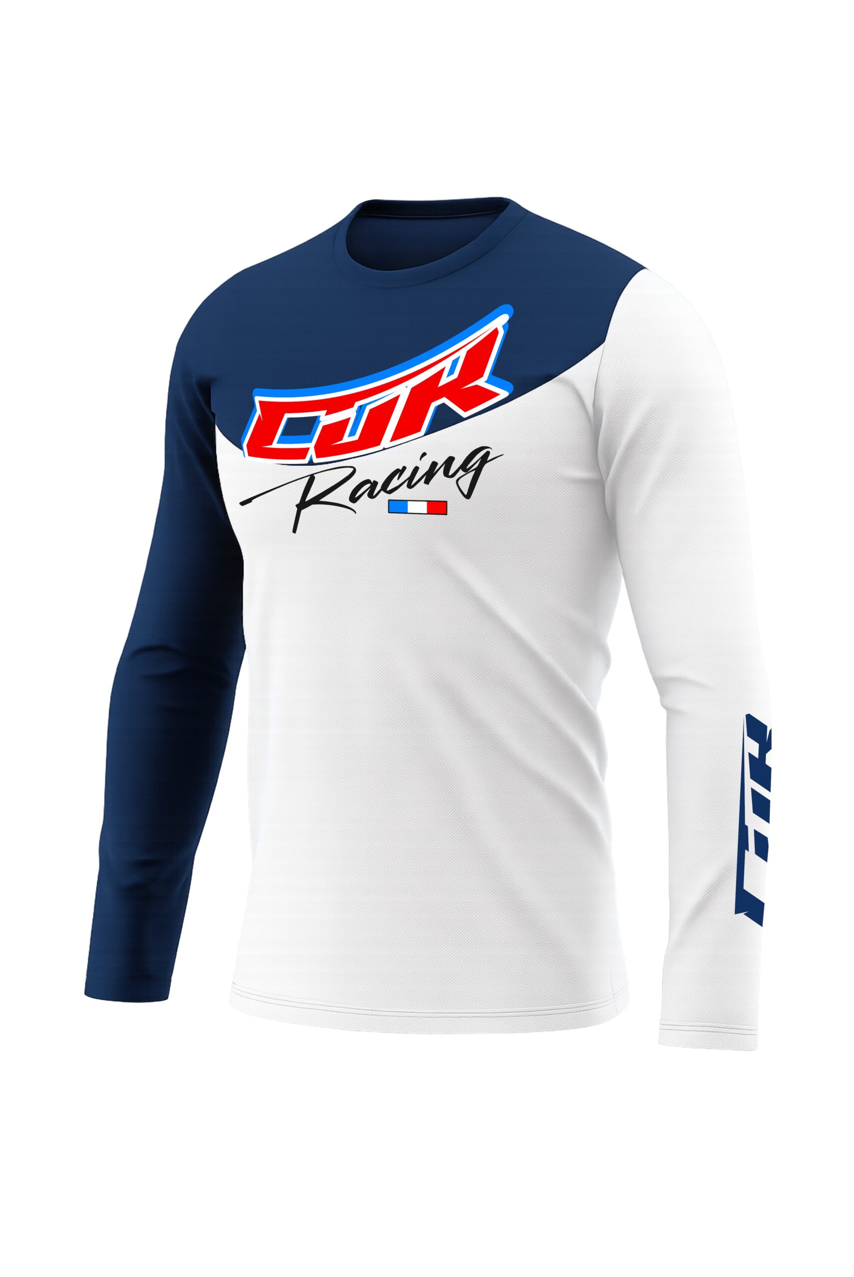 Maillot RACING bleu marine blanc – Image 6