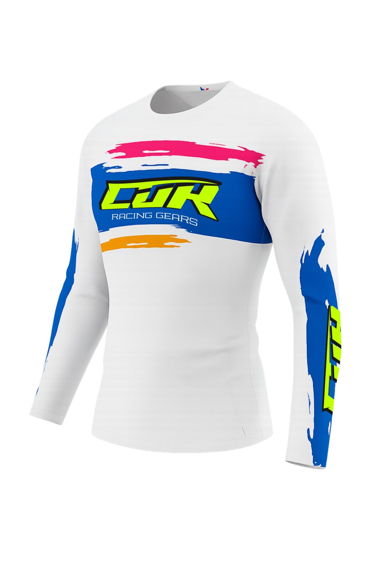 Maillot CRYPTO blanc bleu rose orange – Image 6