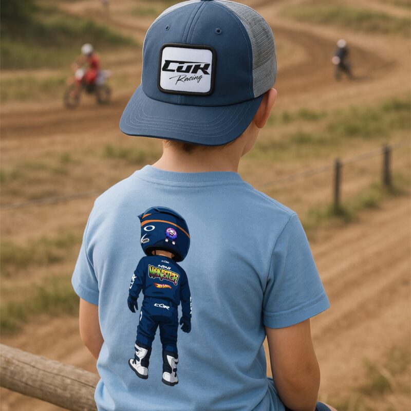 Tee shirt mini monster bleu enfant