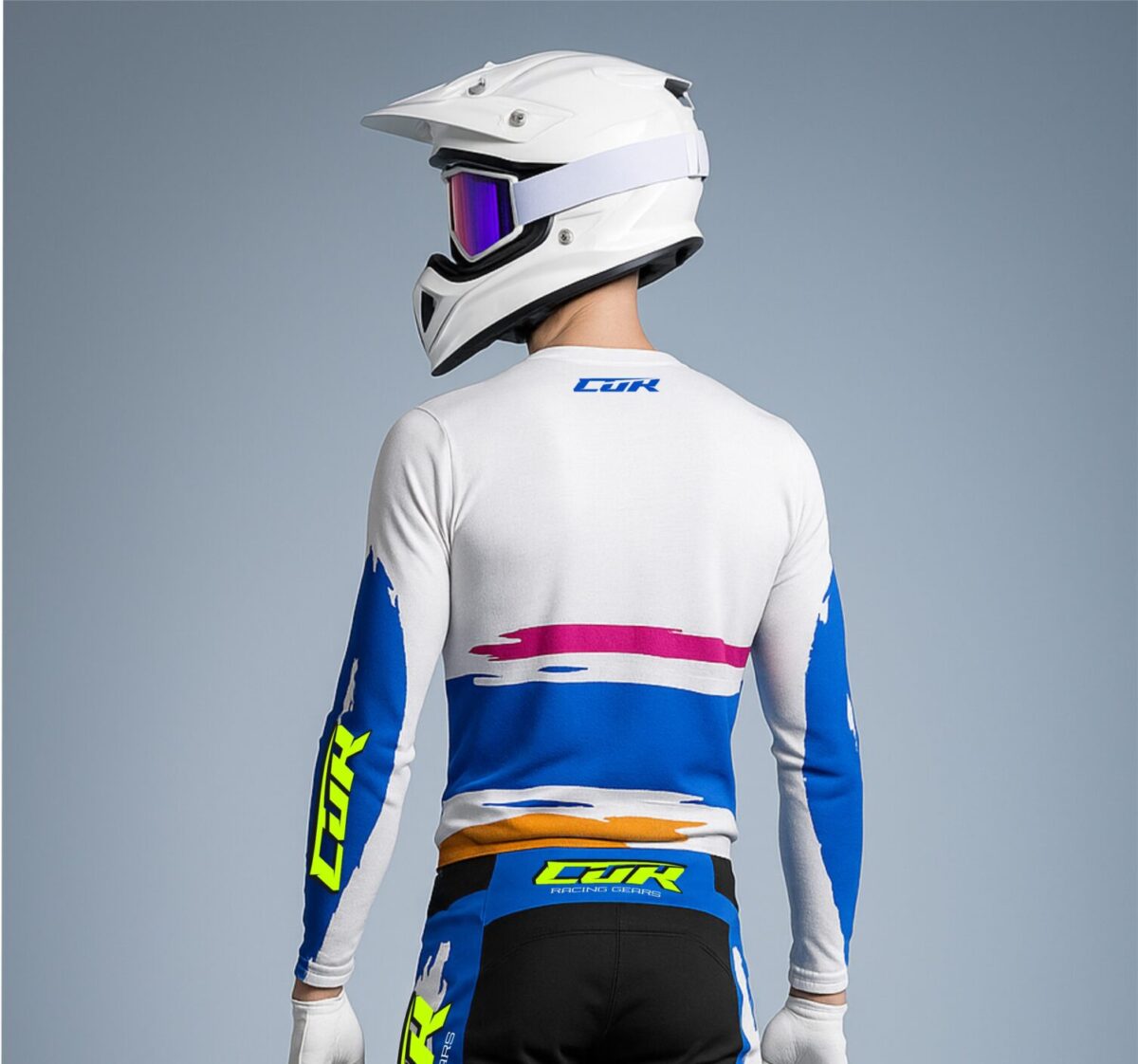 Maillot CRYPTO blanc bleu rose orange – Image 2
