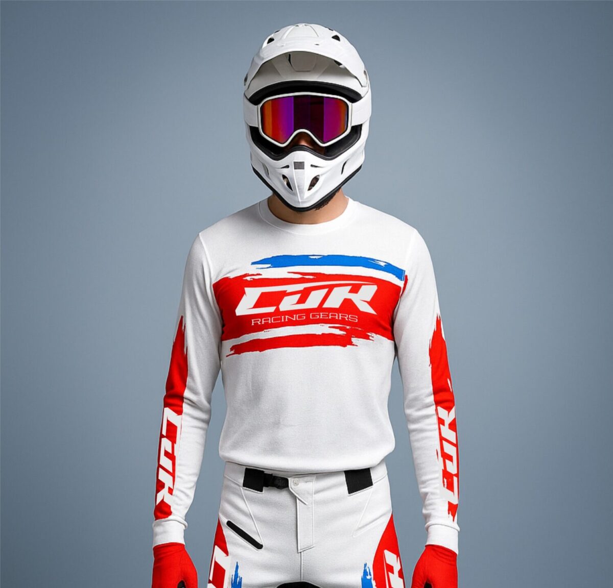 Maillot CRYPTO blanc rouge bleu
