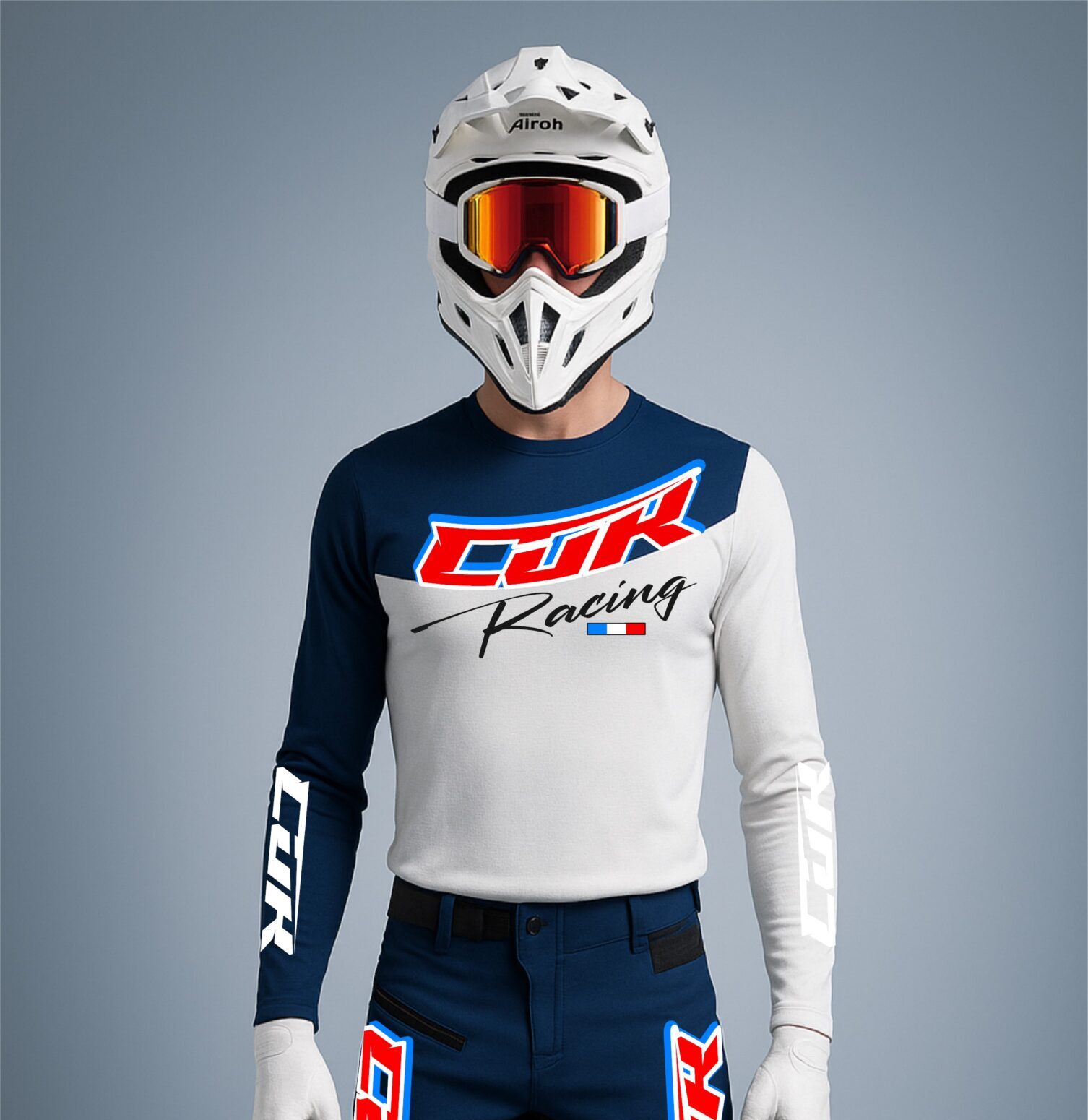 Maillot RACING bleu marine blanc