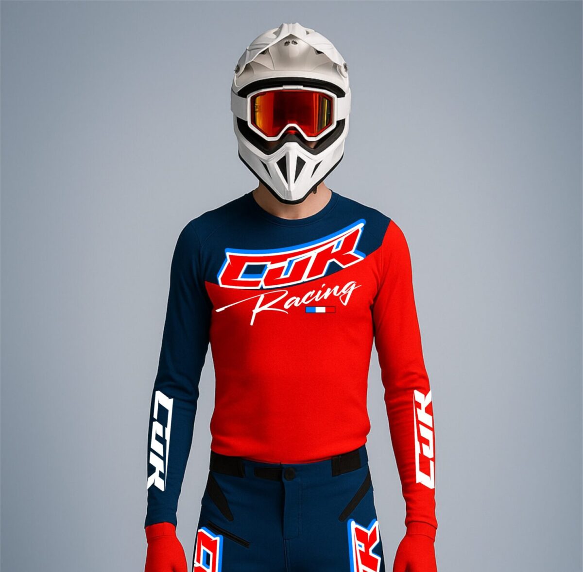 Maillot RACING bleu marine rouge
