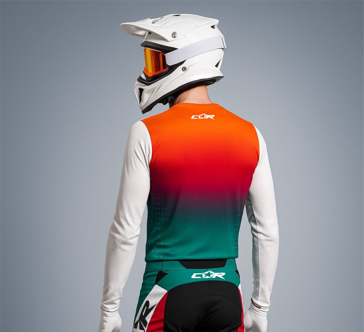 Maillot orange vert pétrole – Image 2