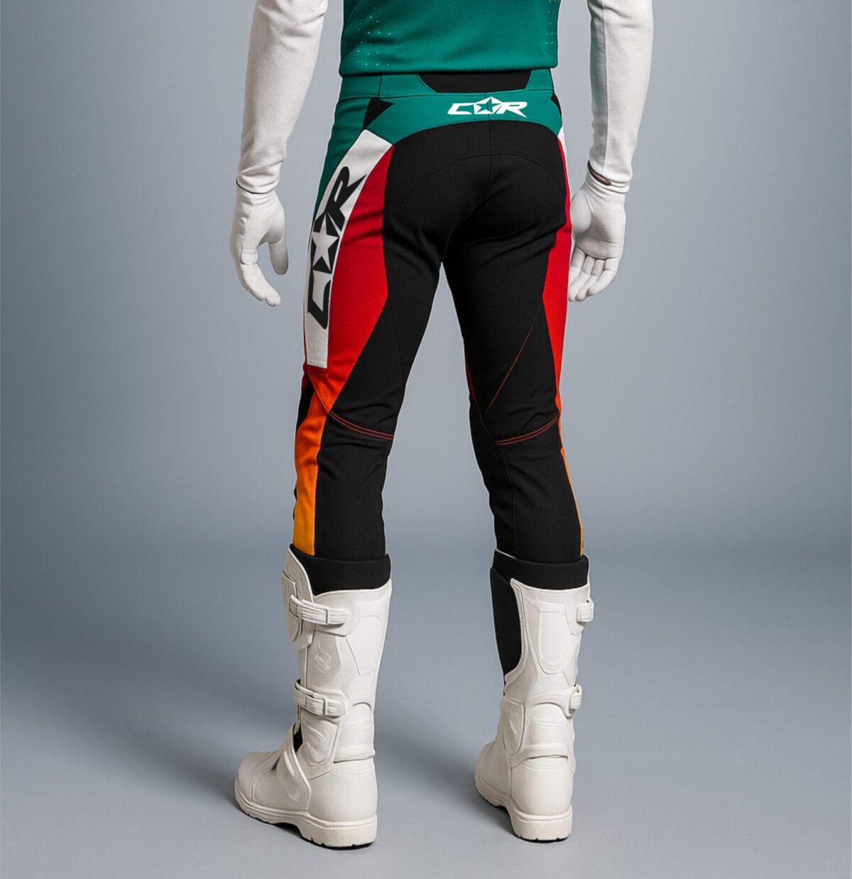 Pantalon Motocross orange vert pétrole – Image 2