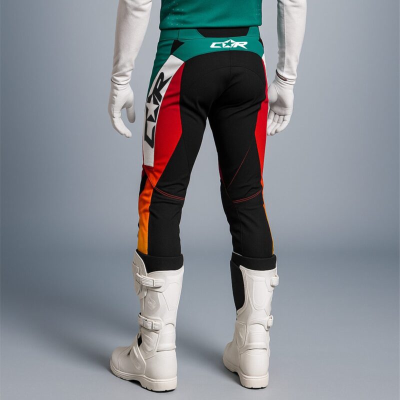 Pantalon Motocross orange vert pétrole