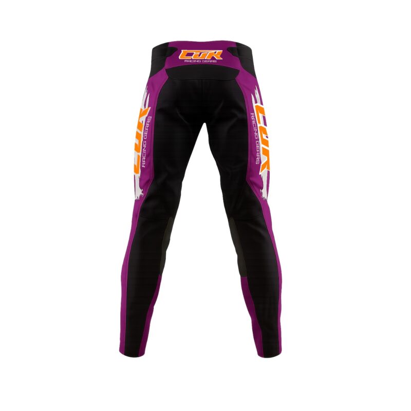 Pantalon motocross CRYPTO blanc violet rose orange