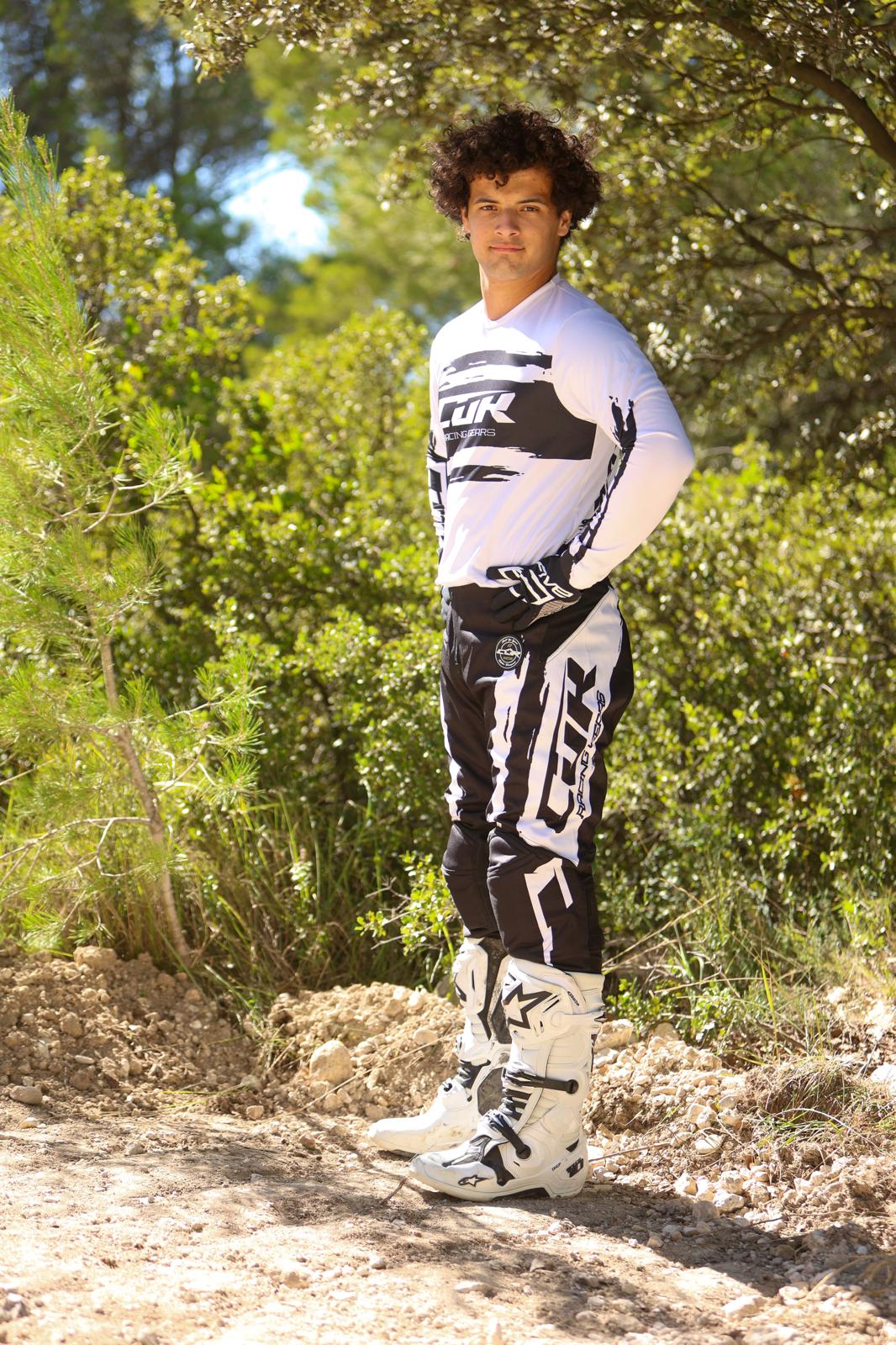 Pantalon motocross CRYPTO noir blanc – Image 4