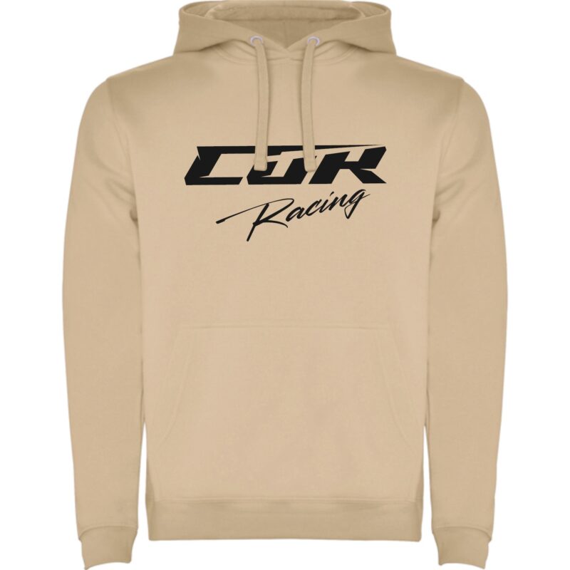 Sweat à capuche racing sable