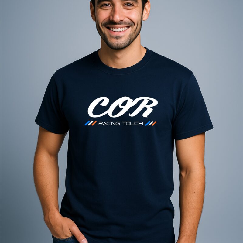 Tee shirt racing touch bleu marine