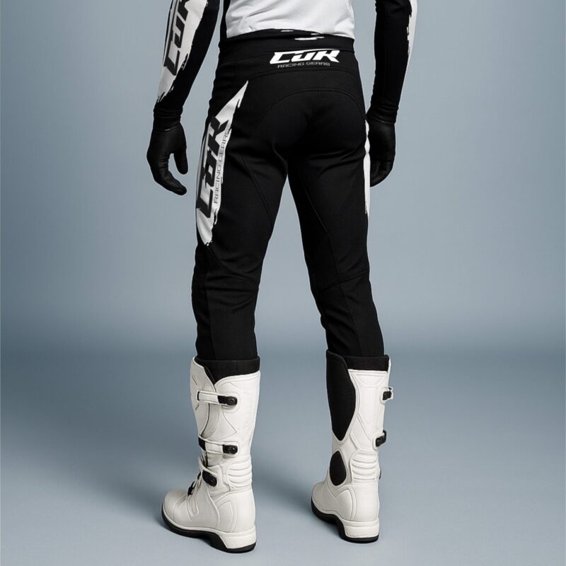 Pantalon motocross CRYPTO noir blanc