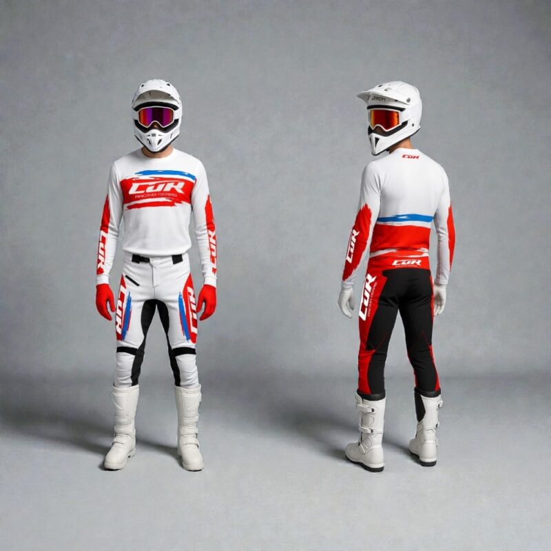 Tenue CRYPTO blanc rouge bleu