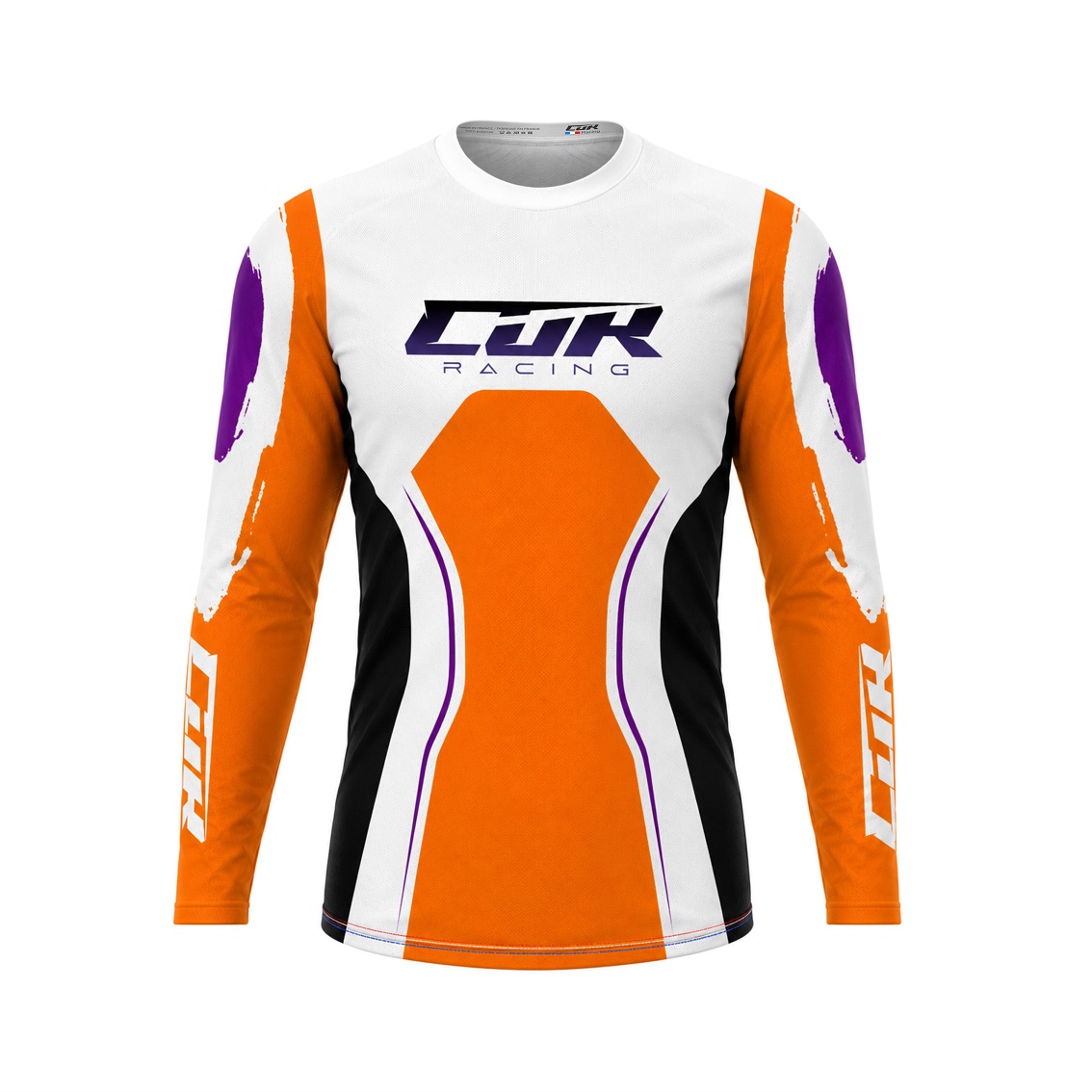 Maillot RACE orange blanc violet