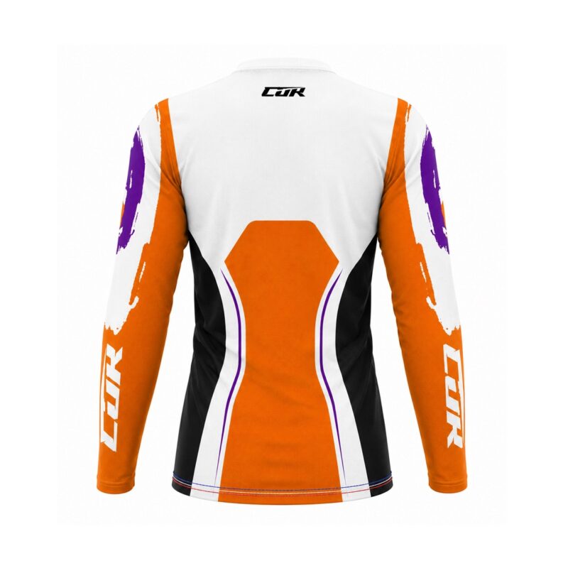 Maillot RACE orange blanc violet