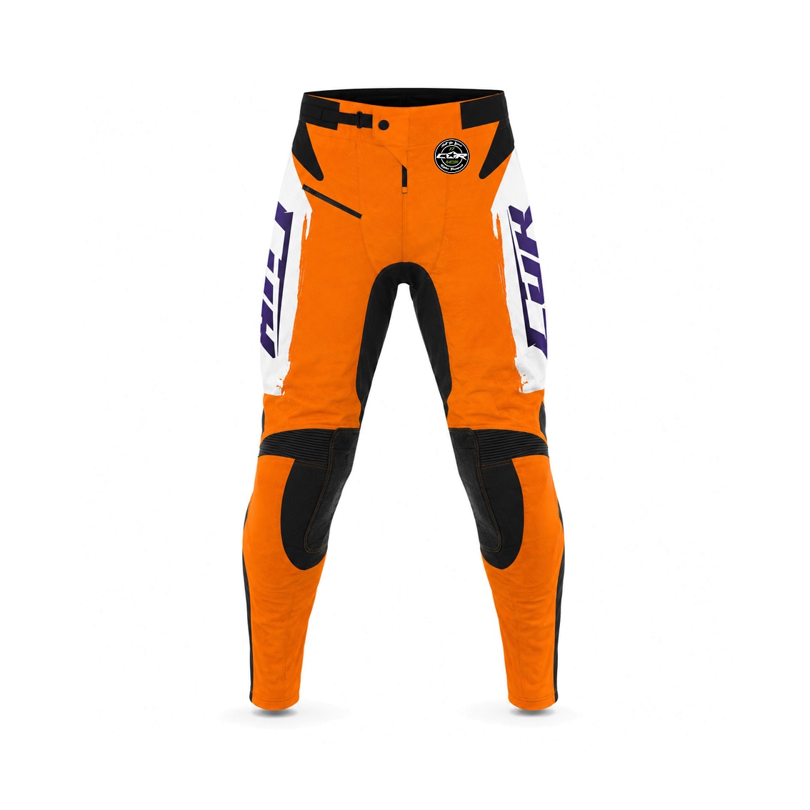 Pantalon RACE orange blanc violet